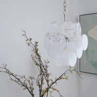 Aqua White Glass Murano Chandelier - Vakkerlight