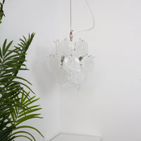 Aqua White Glass Murano Chandelier - Vakkerlight