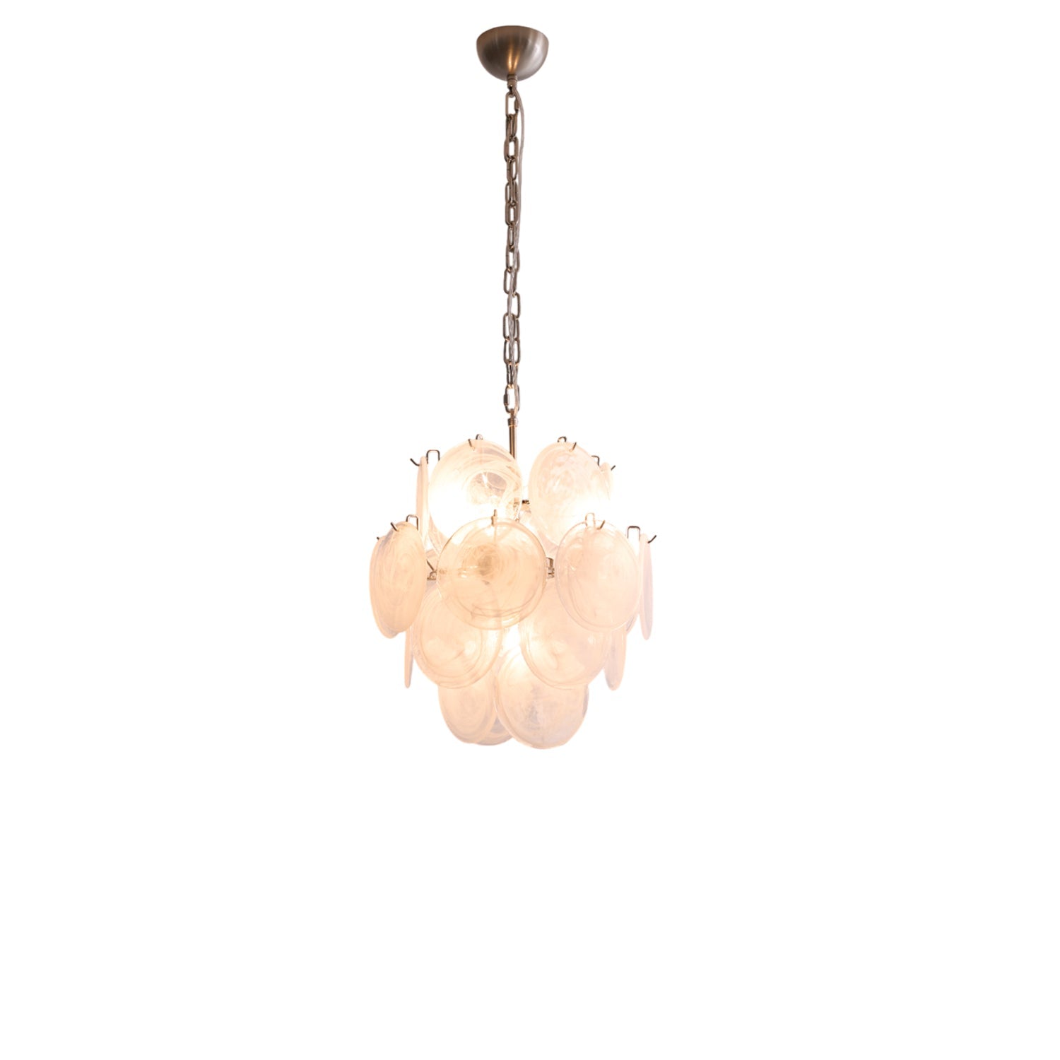 Aqua White Glass Murano Chandelier - Vakkerlight