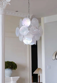 Aqua White Glass Murano Chandelier - Vakkerlight