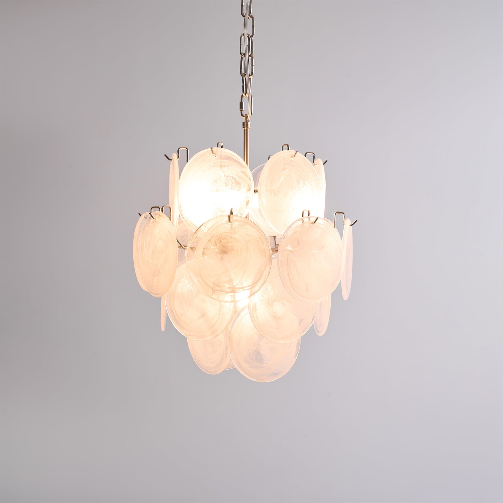 Aqua White Glass Murano Chandelier - Vakkerlight