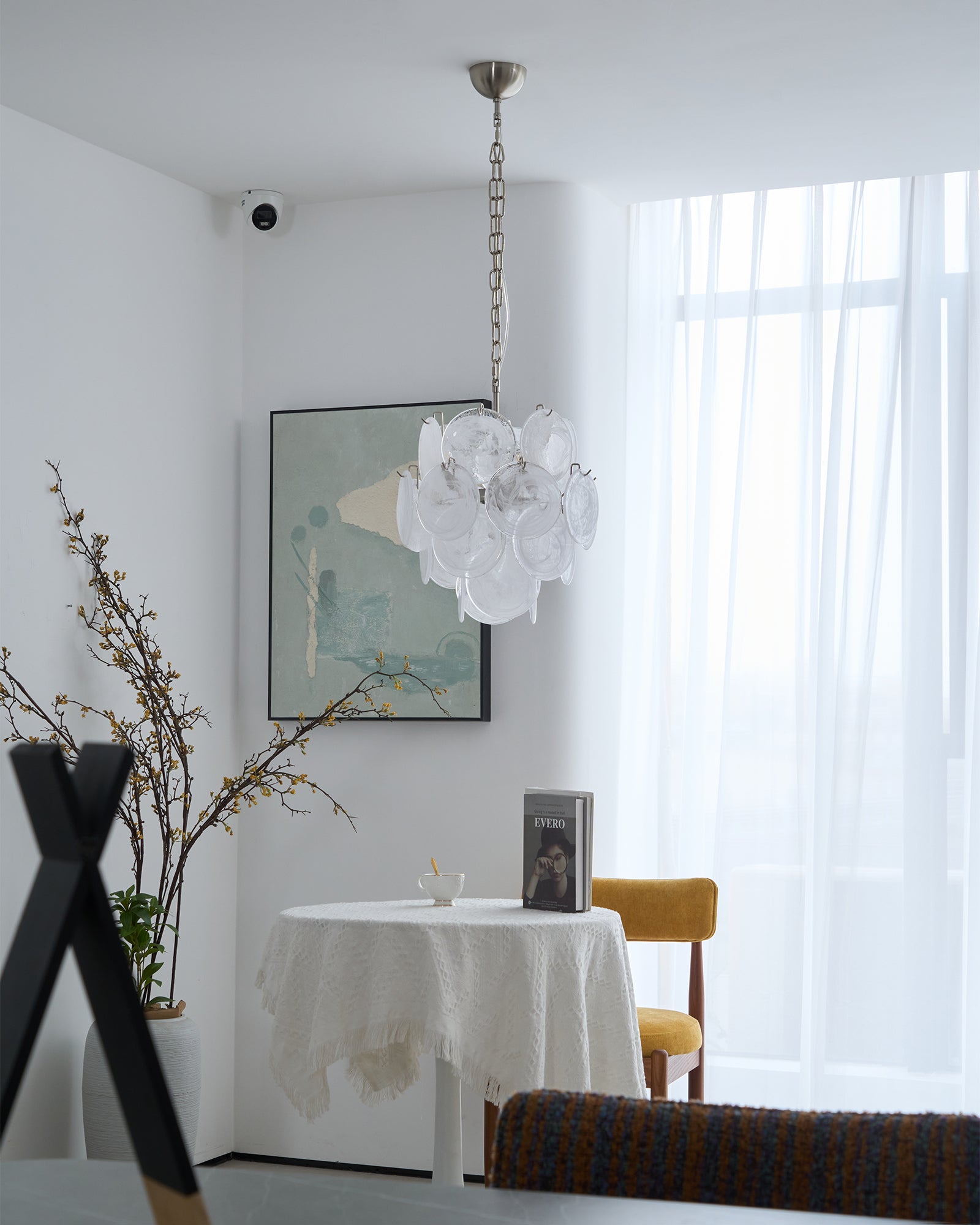 Aqua White Glass Murano Chandelier - Vakkerlight