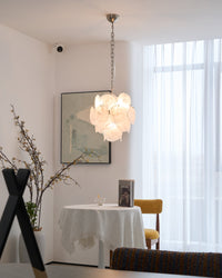 Aqua White Glass Murano Chandelier - Vakkerlight