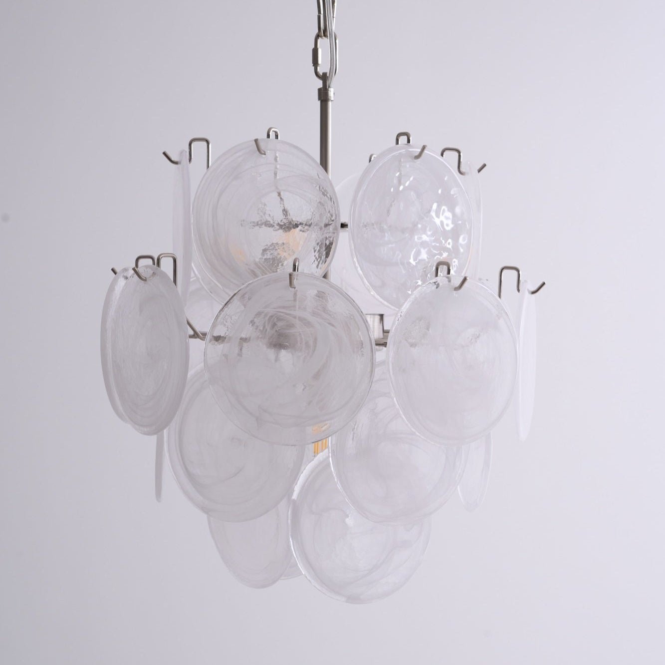 Aqua White Glass Murano Chandelier - Vakkerlight