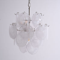 Aqua White Glass Murano Chandelier - Vakkerlight