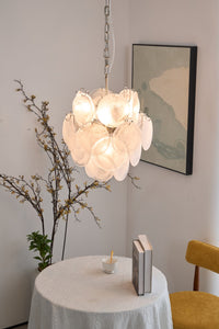 Aqua White Glass Murano Chandelier - Vakkerlight