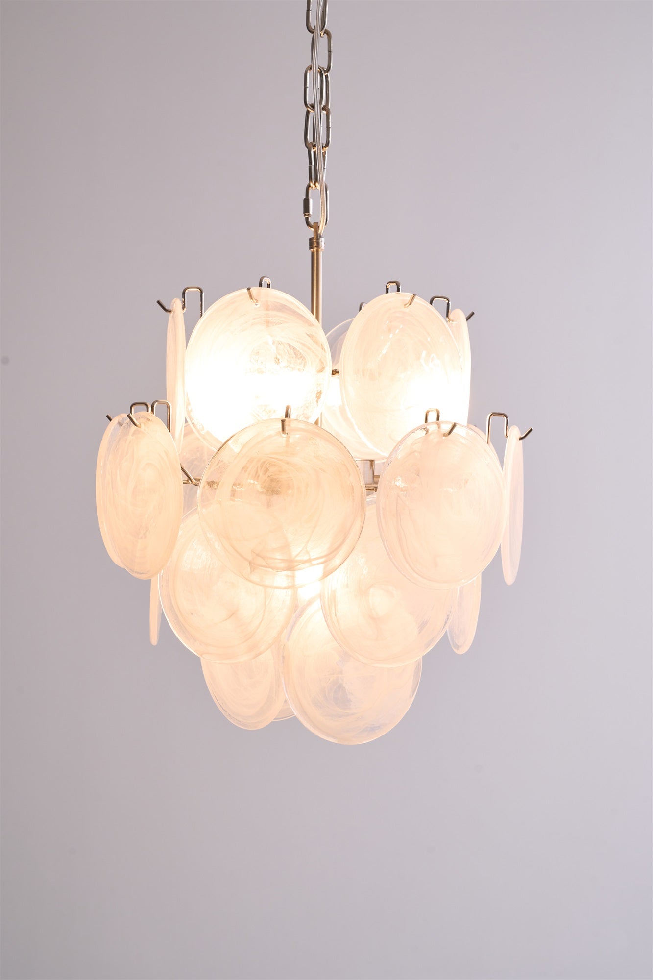 Aqua White Glass Murano Chandelier - Vakkerlight