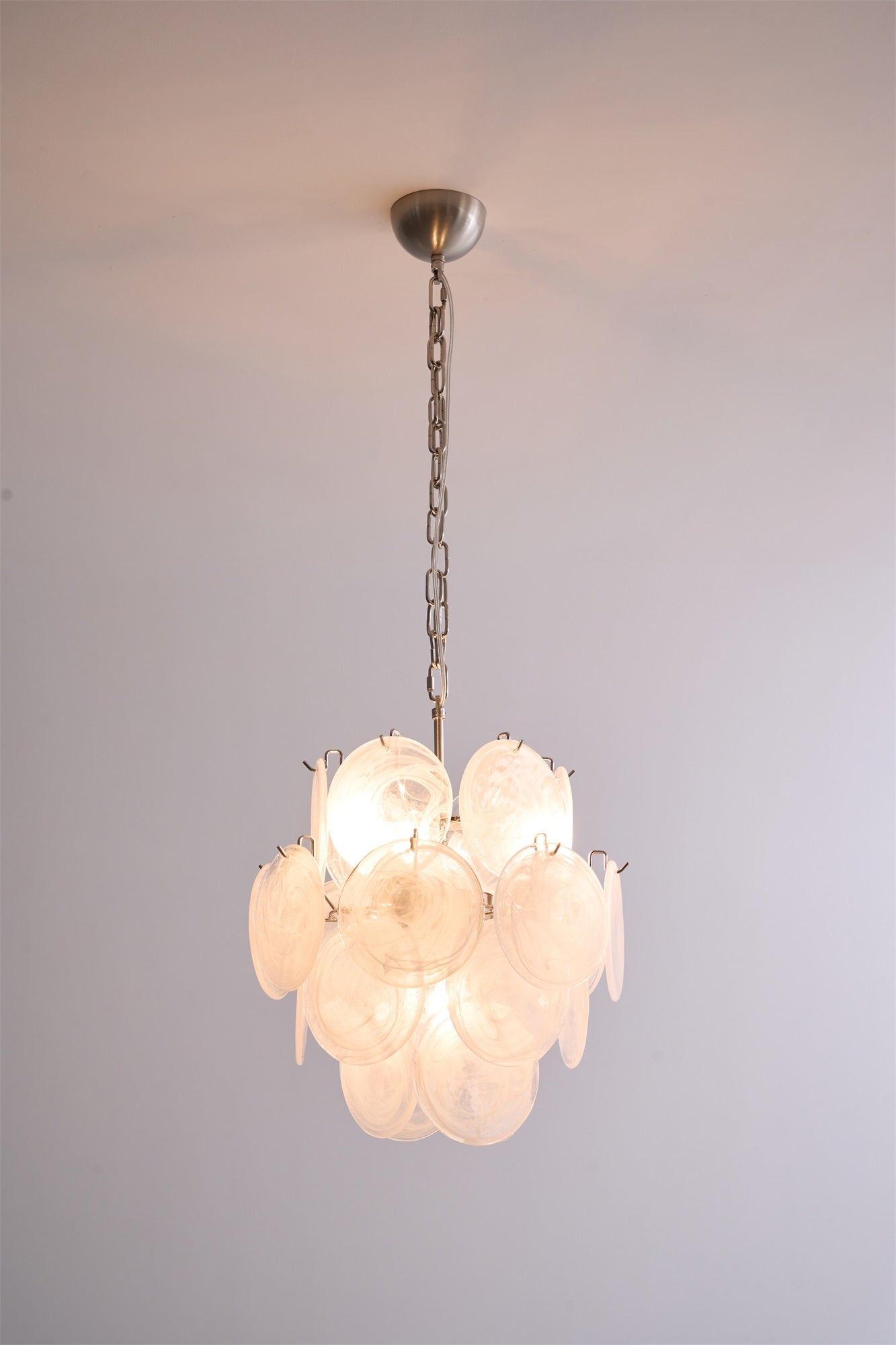 Aqua White Glass Murano Chandelier - Vakkerlight