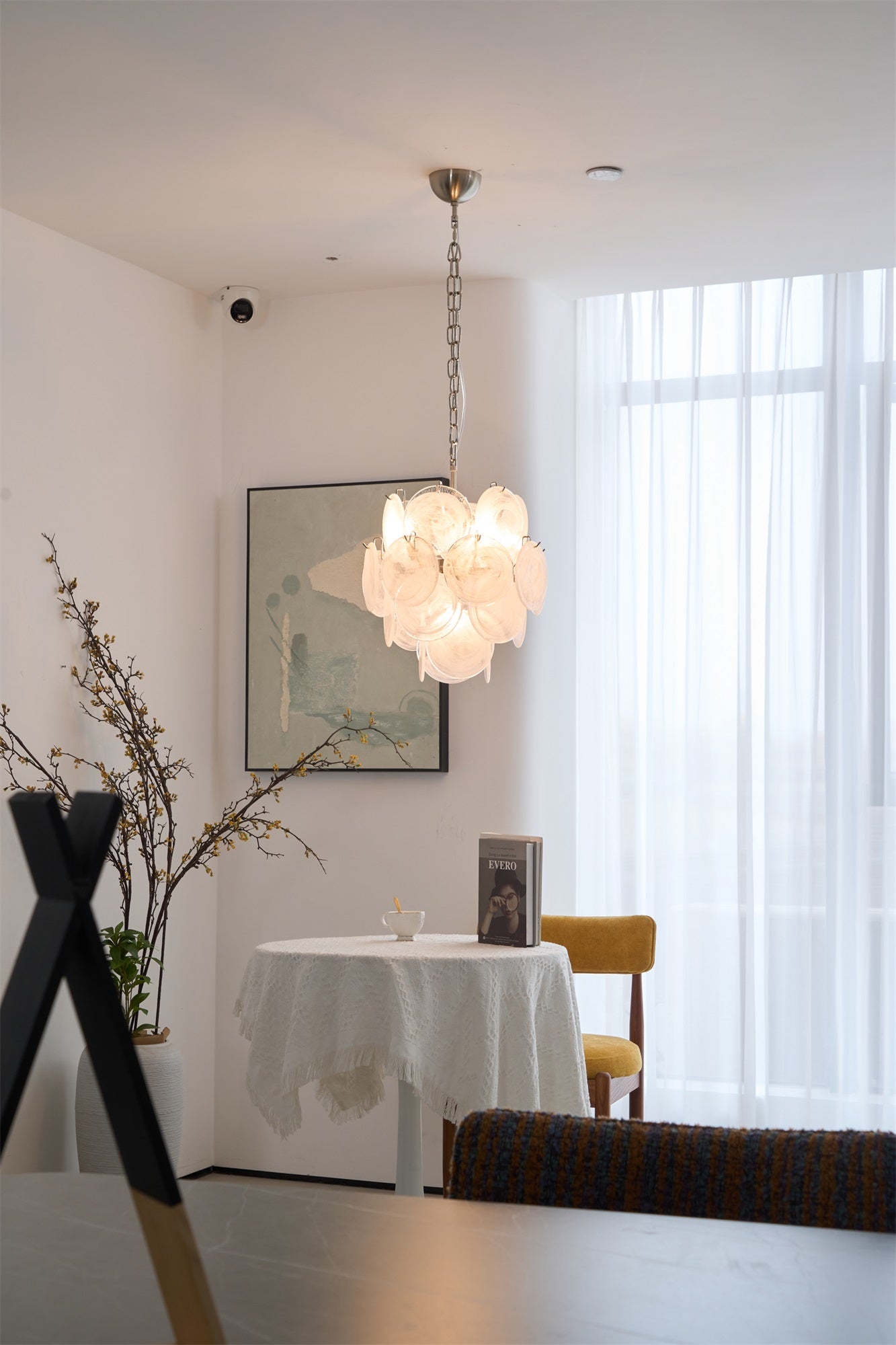 Aqua White Glass Murano Chandelier - Vakkerlight