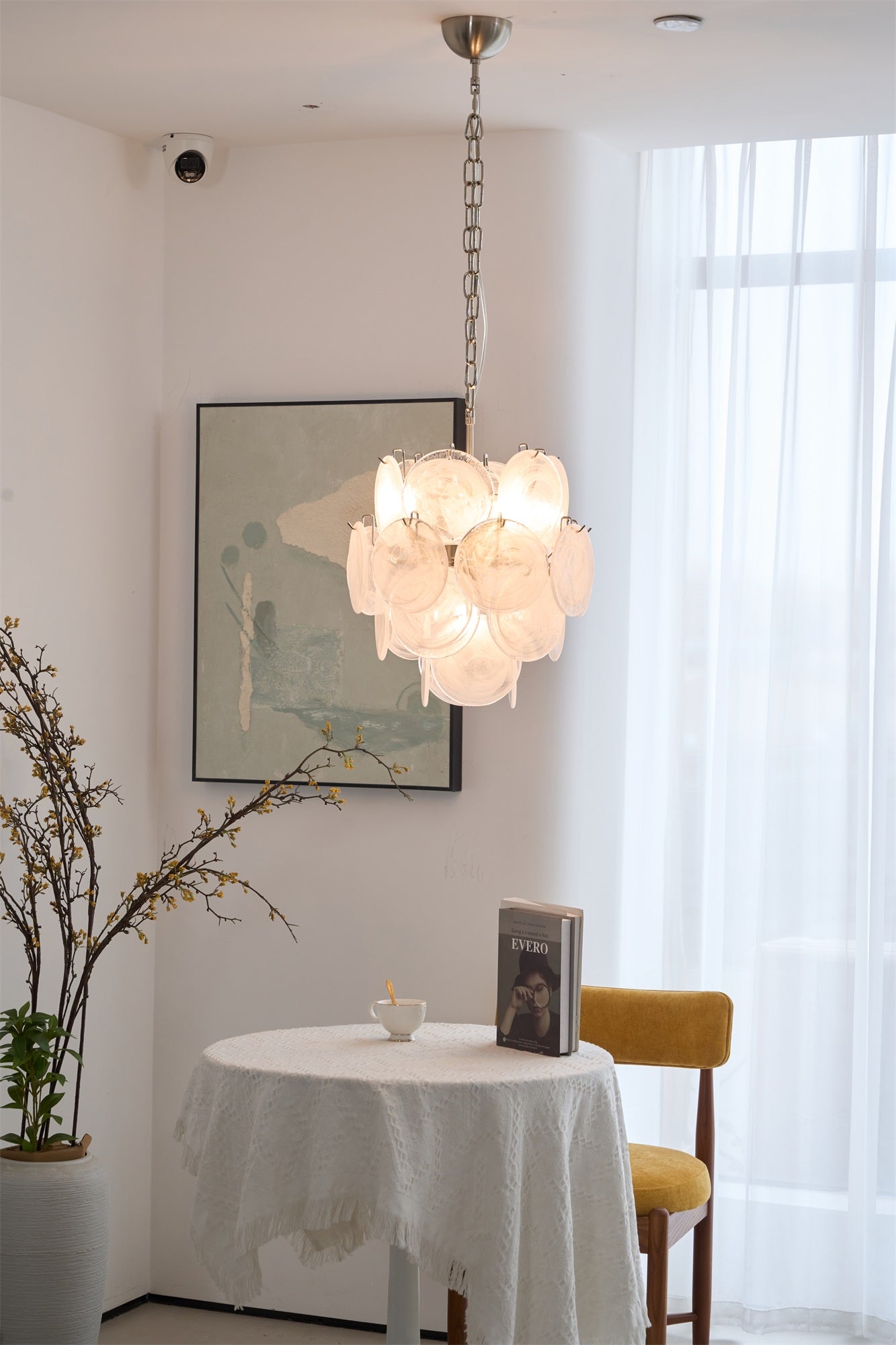 Aqua White Glass Murano Chandelier - Vakkerlight