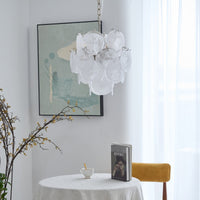 Aqua White Glass Murano Chandelier - Vakkerlight