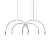 Volta Linear Multi-Light Pendant Light, Modern art style, suitable for kitchen islands and dining rooms