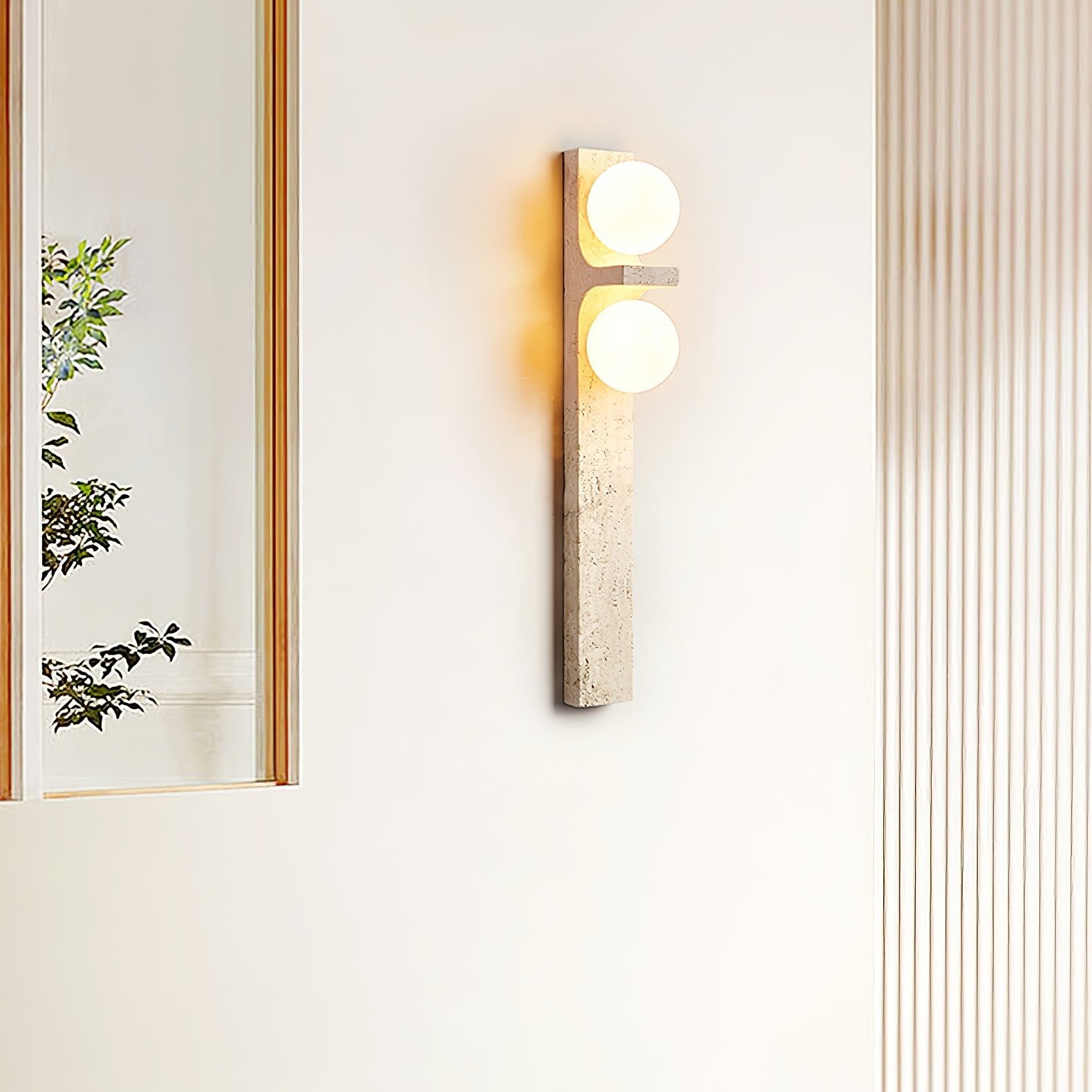 Asymmetrical Travertine Wall Sconce - Vakkerlight
