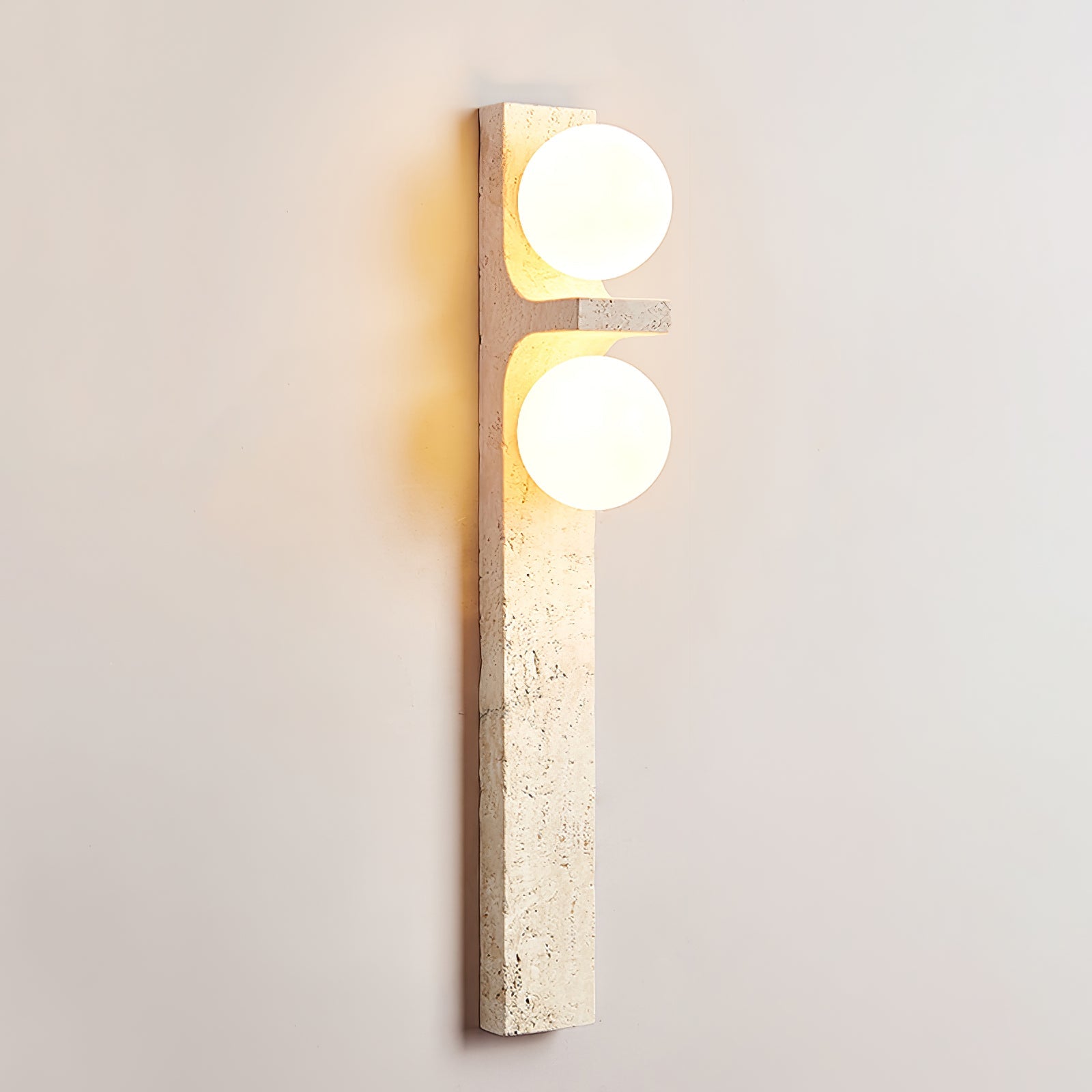 Asymmetrical Travertine Wall Sconce - Vakkerlight
