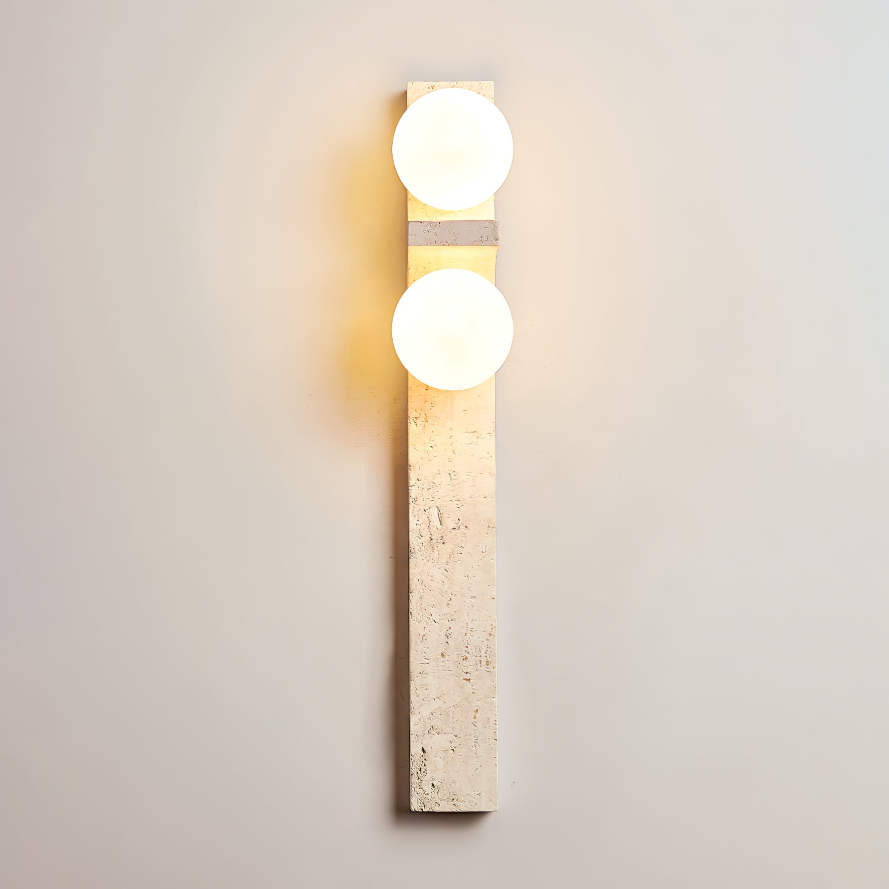 Asymmetrical Travertine Wall Sconce - Vakkerlight