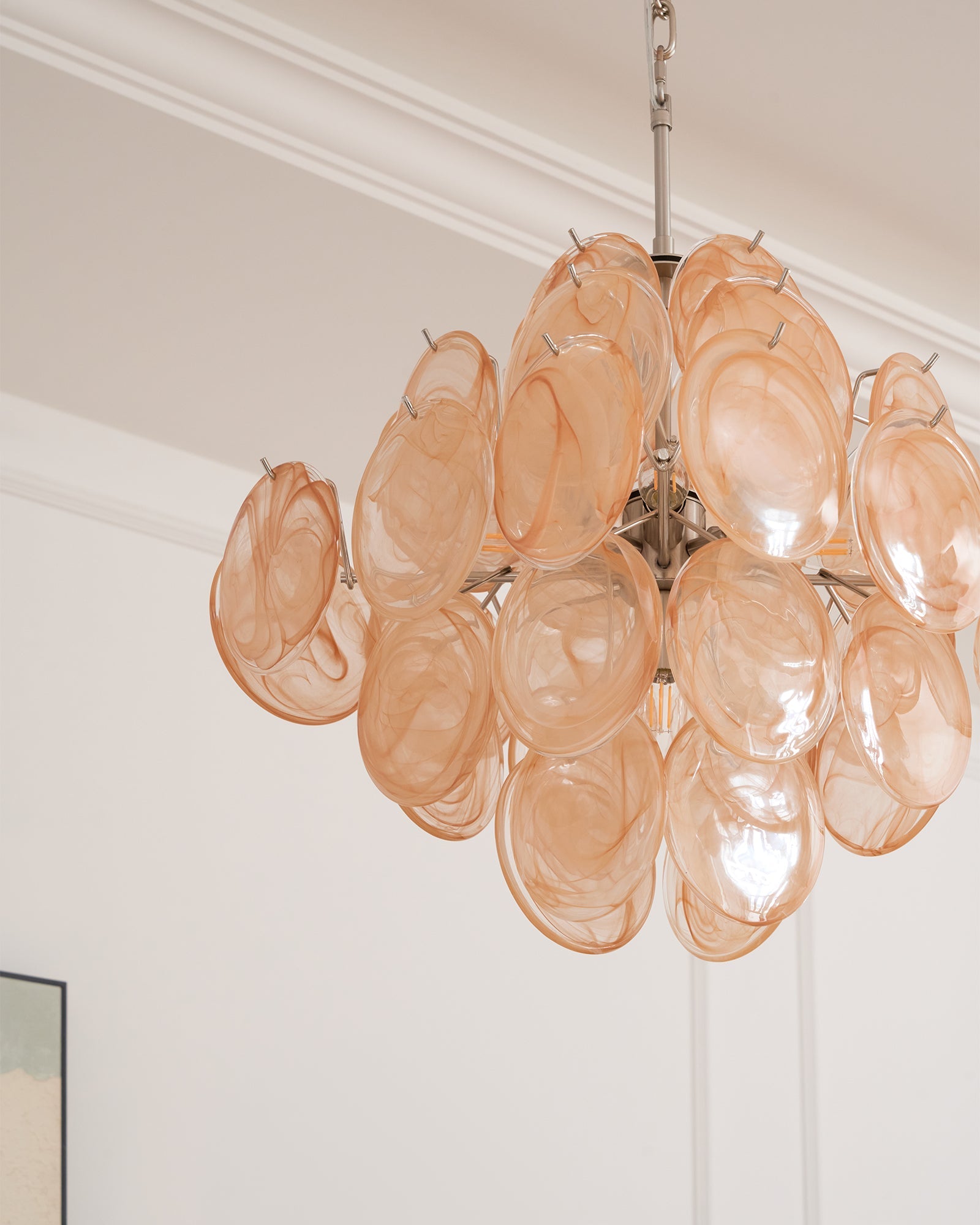 Aurelia Apricot Murano Glass Chandelier - Vakkerlight