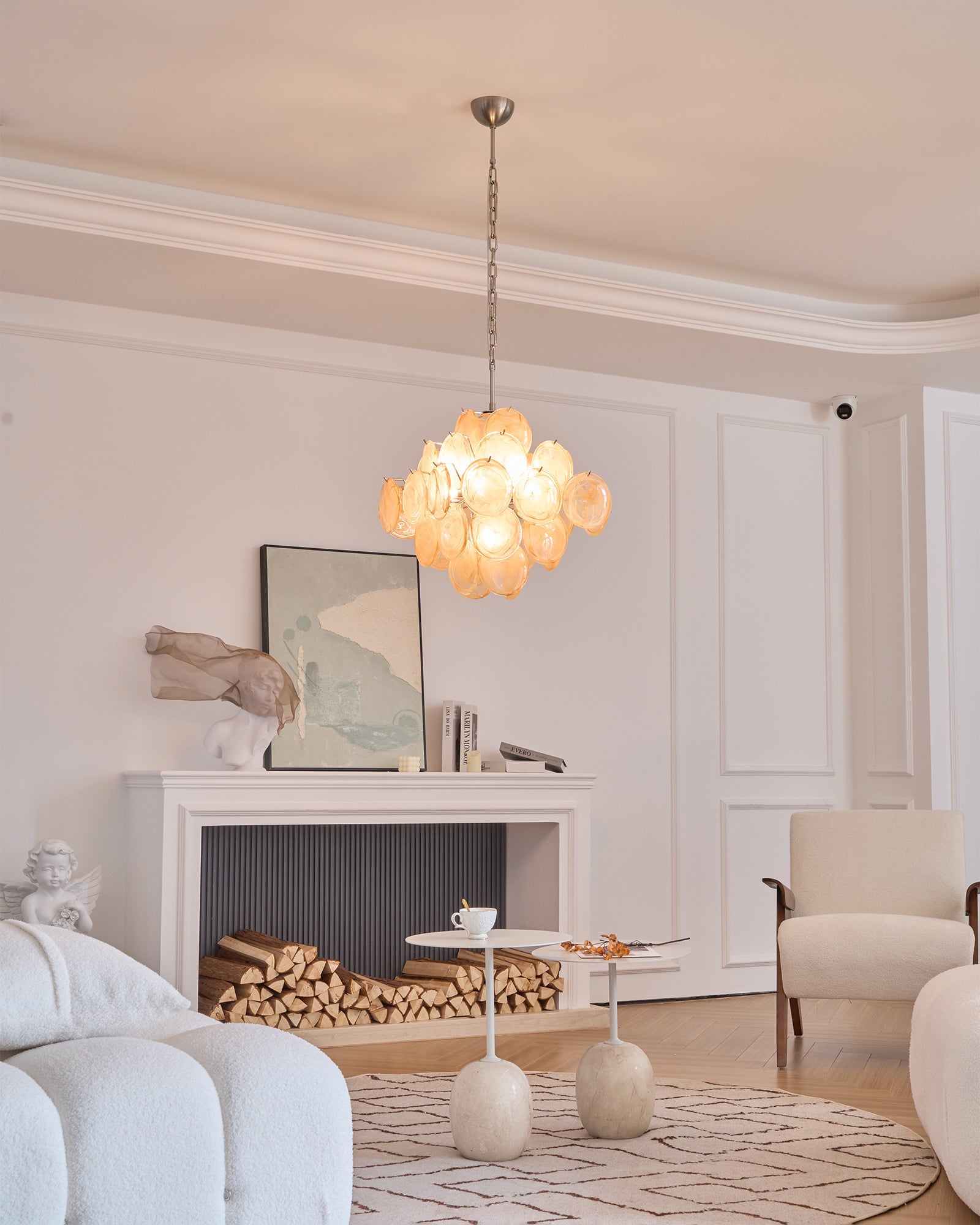 Aurelia Apricot Murano Glass Chandelier - Vakkerlight