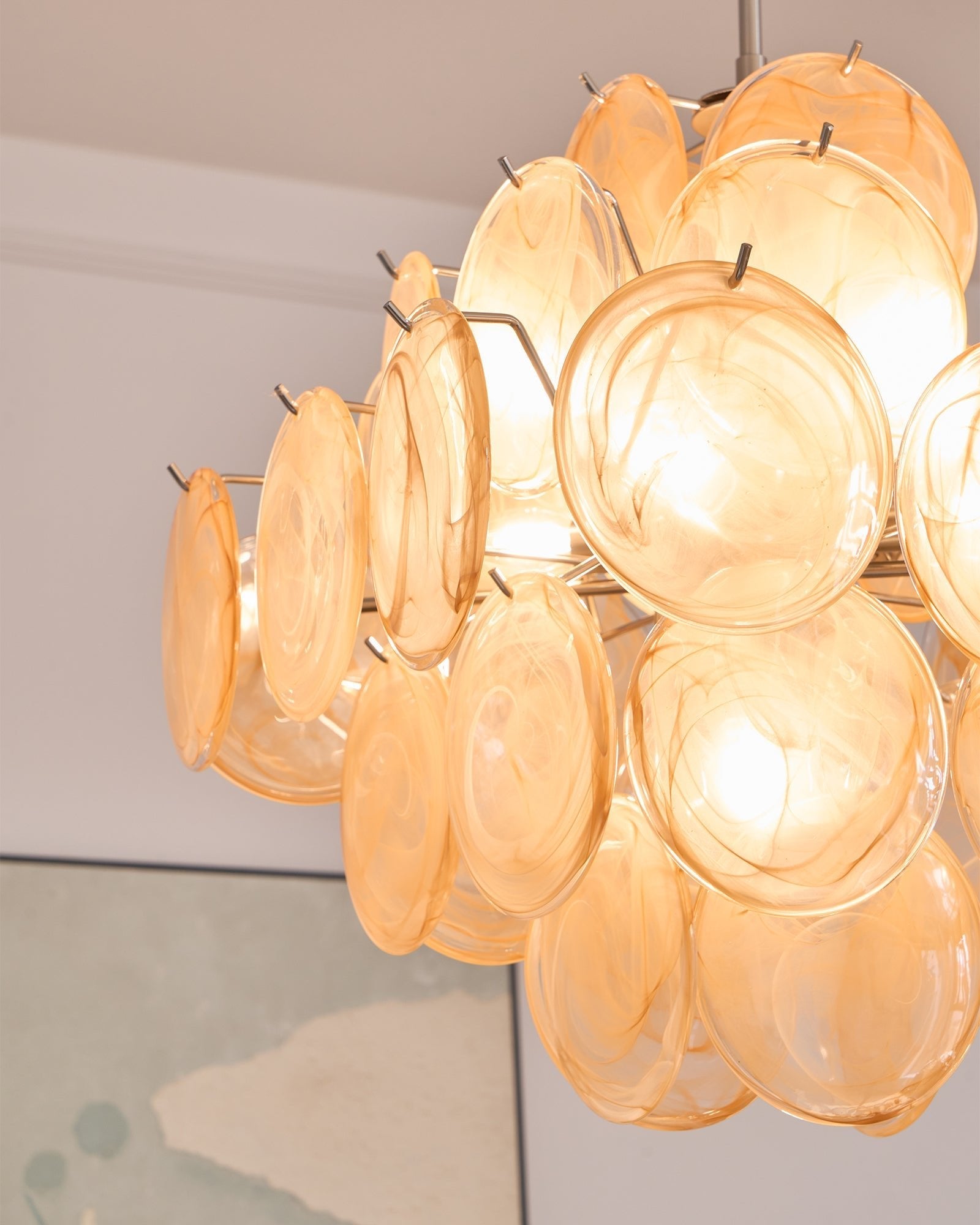 Aurelia Apricot Murano Glass Chandelier - Vakkerlight