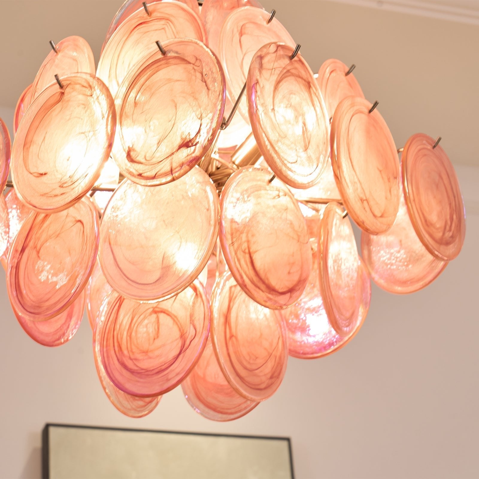 Aurelia Pink Murano Glass Chandelier - Vakkerlight