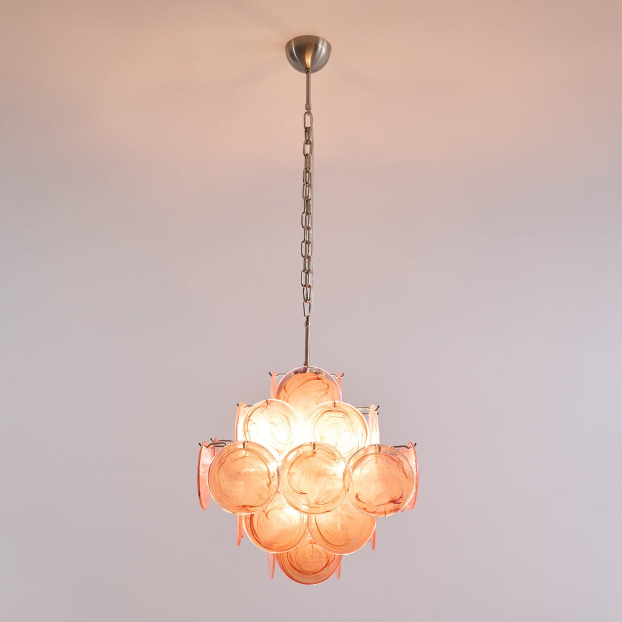 Aurelia Pink Murano Glass Chandelier - Vakkerlight
