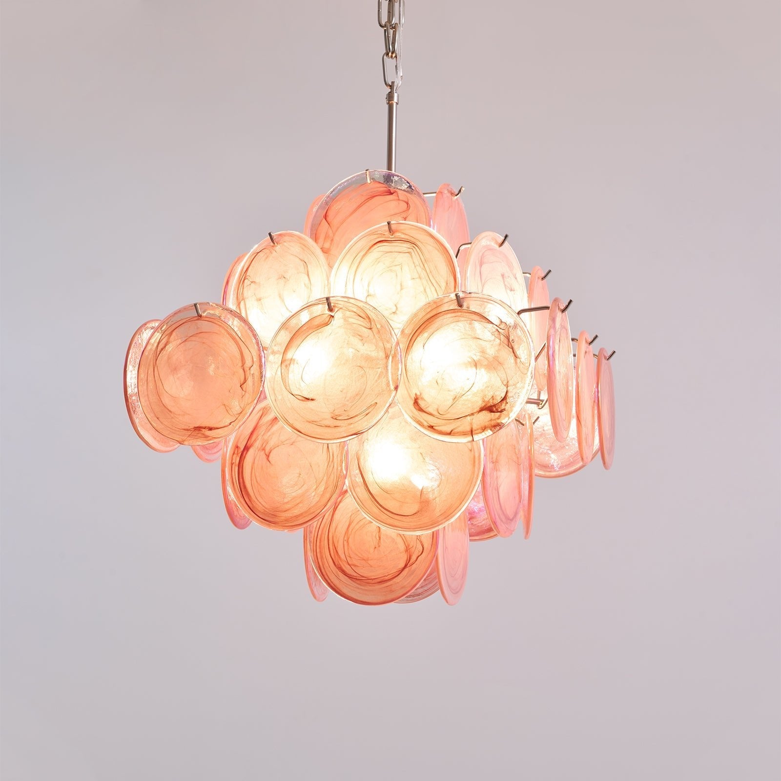 Aurelia Pink Murano Glass Chandelier - Vakkerlight