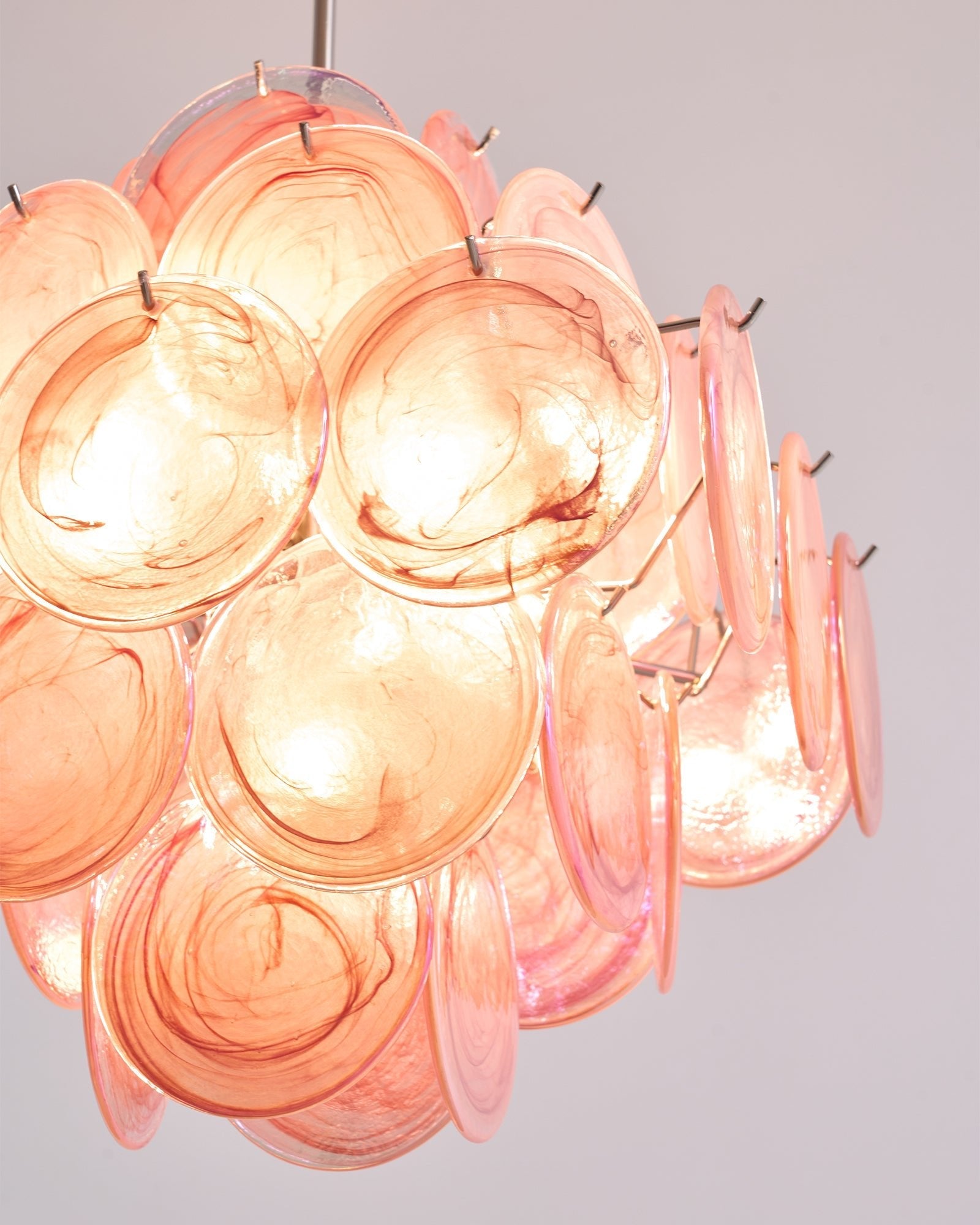 Aurelia Pink Murano Glass Chandelier - Vakkerlight
