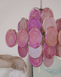 Aurelia Pink Murano Glass Chandelier - Vakkerlight
