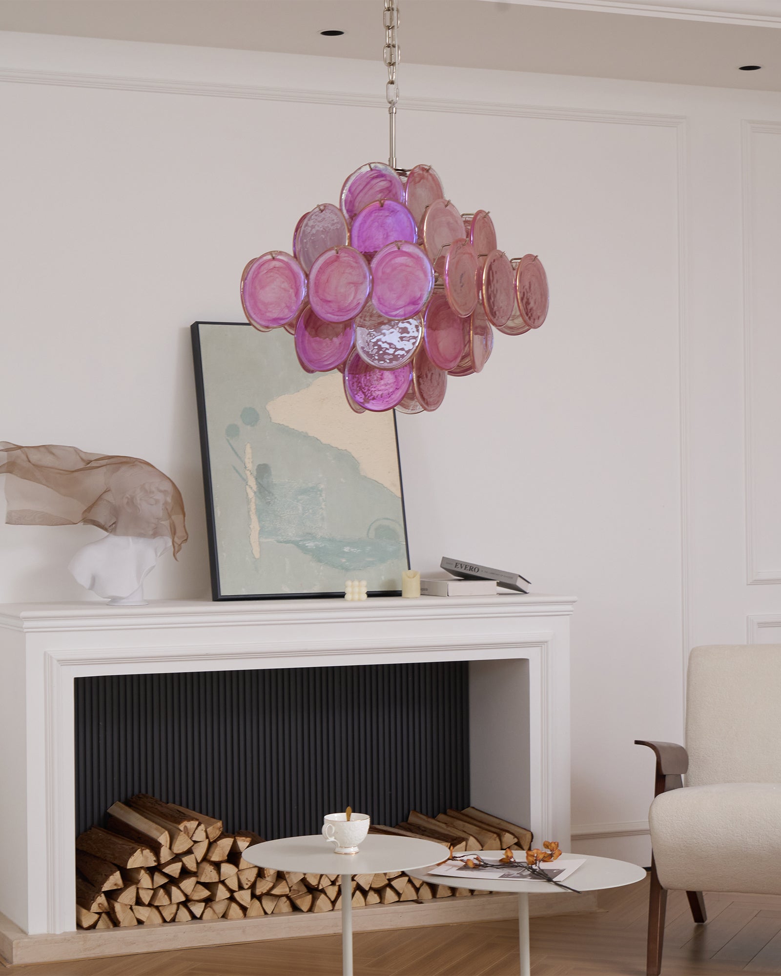 Aurelia Pink Murano Glass Chandelier - Vakkerlight