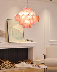 Aurelia Pink Murano Glass Chandelier - Vakkerlight