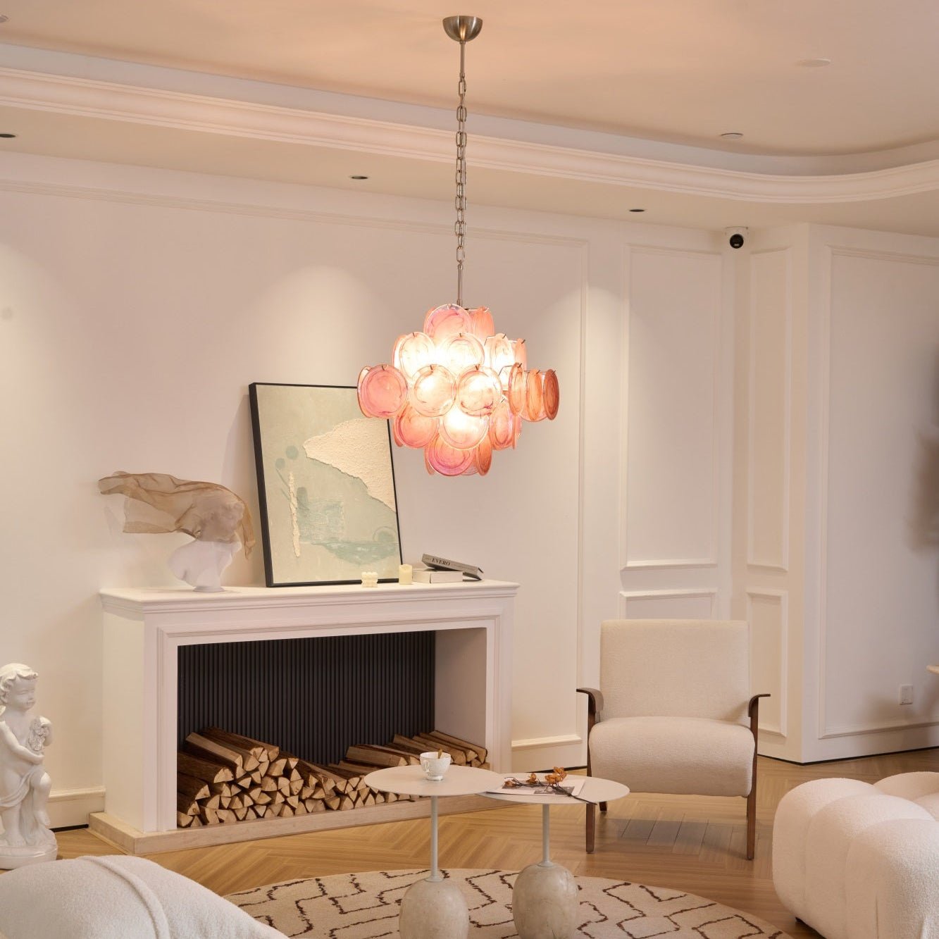 Aurelia Pink Murano Glass Chandelier - Vakkerlight
