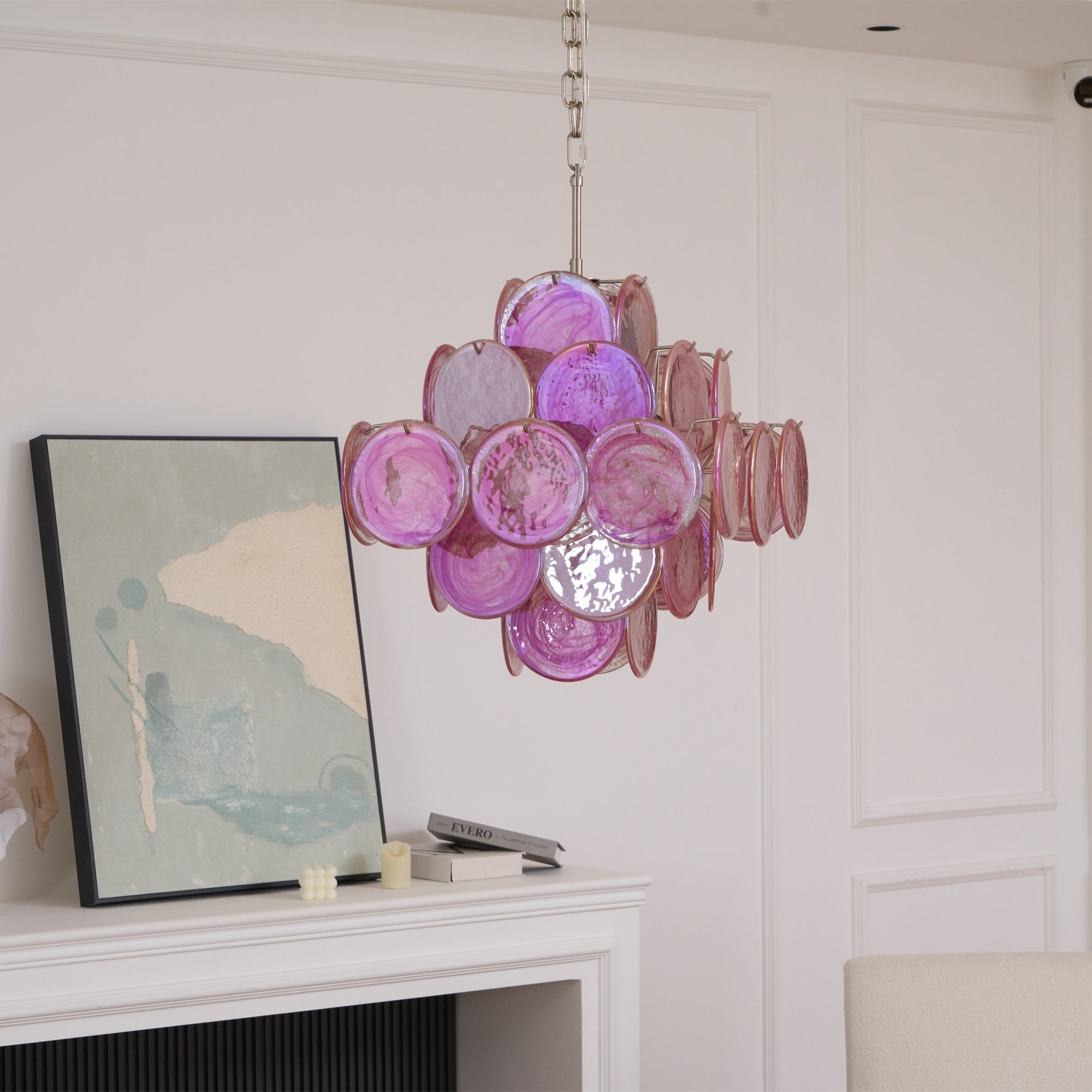 Aurelia Pink Murano Glass Chandelier - Vakkerlight