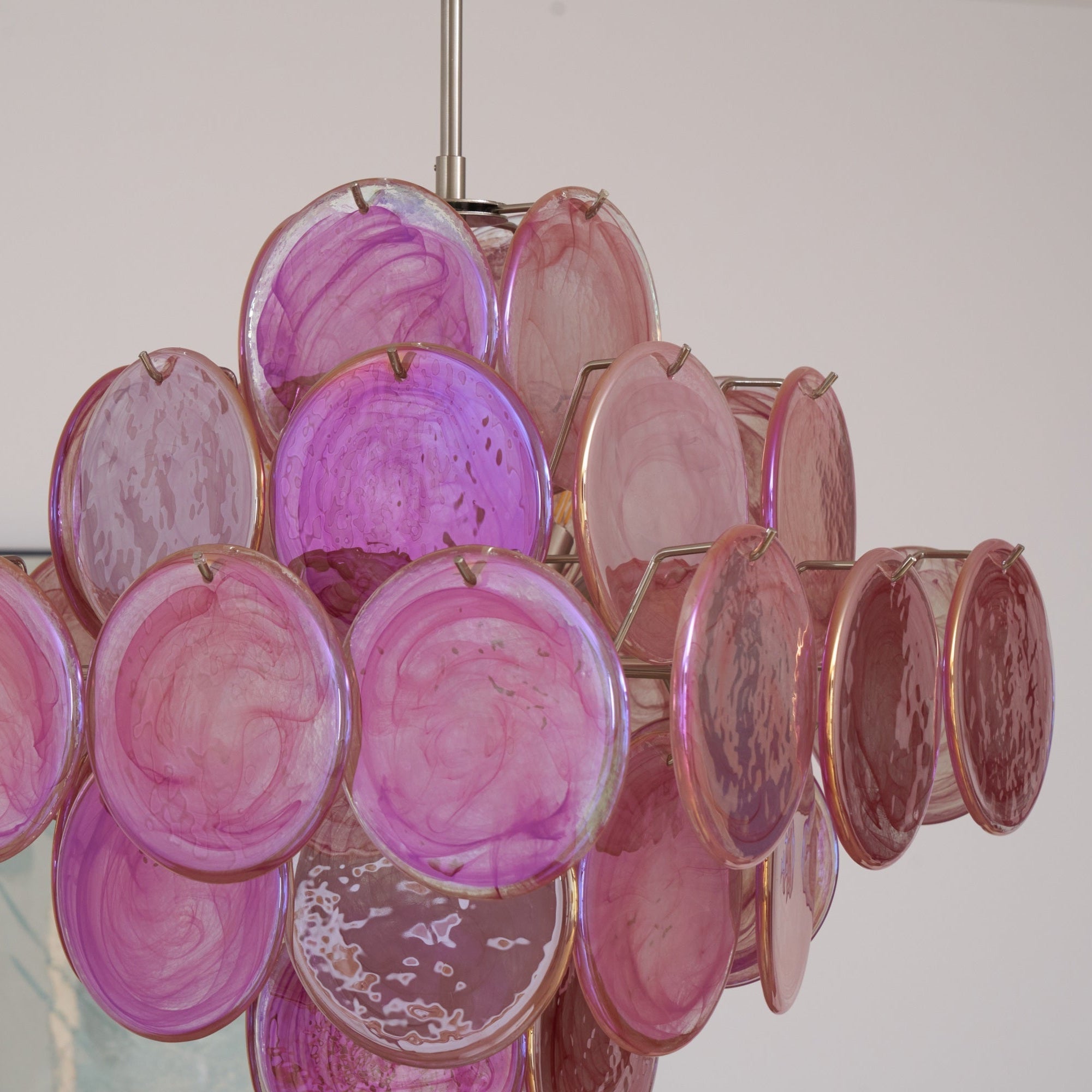 Aurelia Pink Murano Glass Chandelier - Vakkerlight