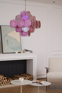 Aurelia Pink Murano Glass Chandelier - Vakkerlight