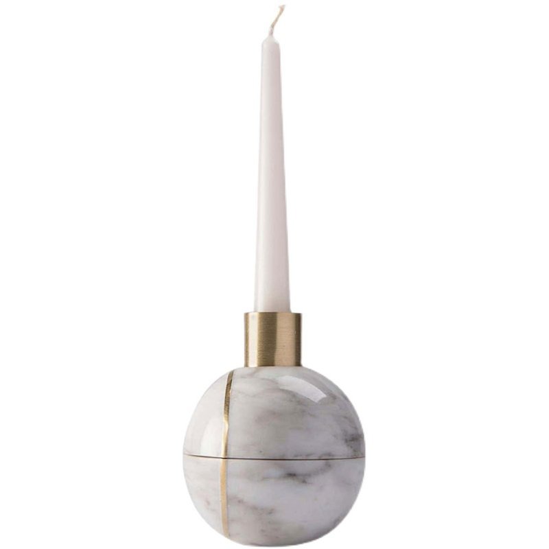Axis Sphere Marble Candle Holder - Vakkerlight