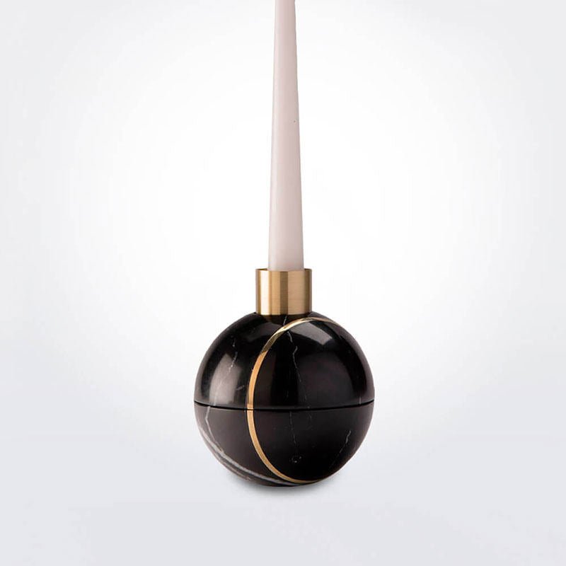 Axis Sphere Marble Candle Holder - Vakkerlight