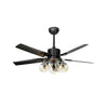 Black Vintage Ceiling Fan Light, Retro style, suitable for living room and dining room