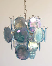 Blue Murano Disc Glass Chandelier - Vakkerlight