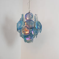 Blue Murano Disc Glass Chandelier - Vakkerlight