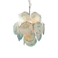 Blue Murano Disc Glass Chandelier - Vakkerlight