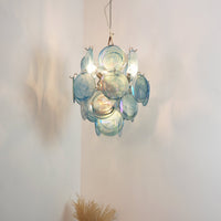 Blue Murano Disc Glass Chandelier - Vakkerlight