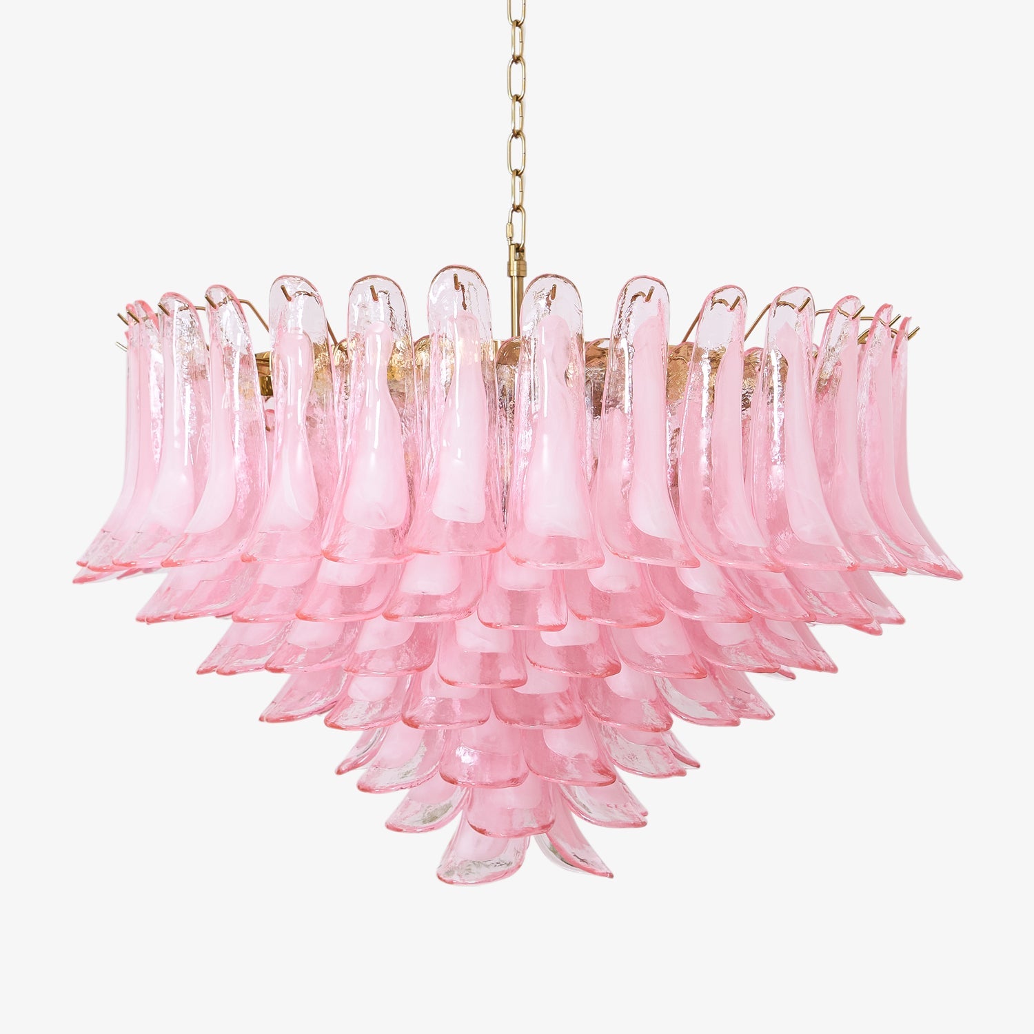 Blush Pink Glass Murano Chandelier - Vakkerlight