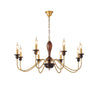 Vintage Candle Shape Bordeaux Chandelier, Retro style, Suitable for dining room and residential living room