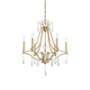 Brio Crystal Chandelier, French vintage style, suitable for residential living room and dining room