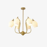 Ceramic Ribbed Chandelier - Vakkerlight