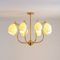 Ceramic Ribbed Chandelier - Vakkerlight