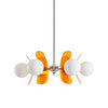 Coloured Sputnik Chandelier, Pop art style, suitable for restaurants and living rooms