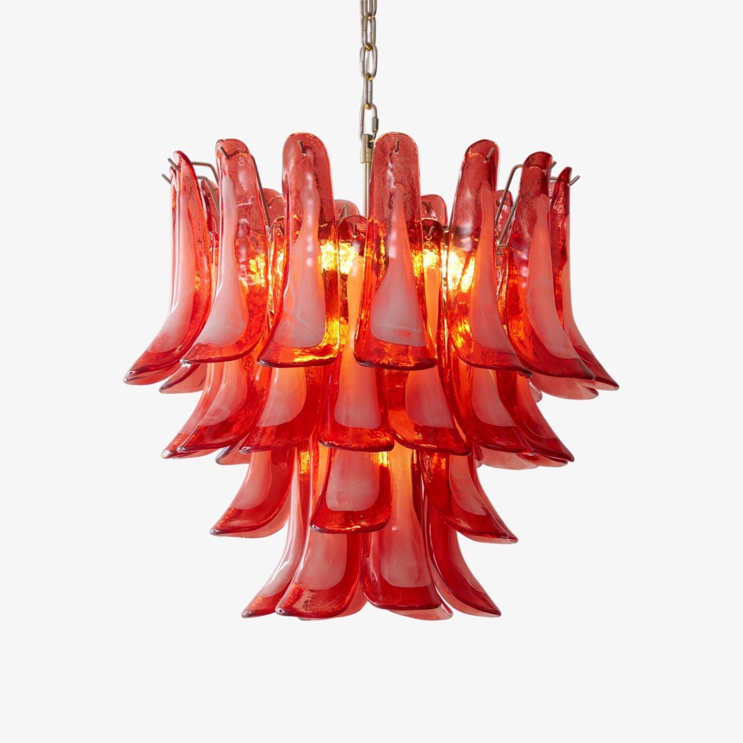 Crimson Glass Murano Petals Chandelier - Vakkerlight
