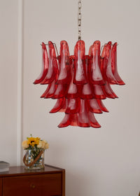 Crimson Glass Murano Petals Chandelier - Vakkerlight