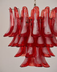 Crimson Glass Murano Petals Chandelier - Vakkerlight