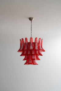 Crimson Glass Murano Petals Chandelier - Vakkerlight